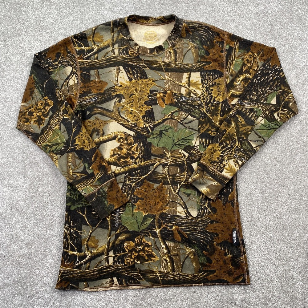 Vintage Cabela's 3D Seclusion Hunting Camo Long-Sleeve T-Shirt Men's Size M
